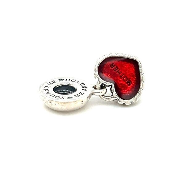 Pandora Red Enamel Mother Dangle Charm - Picture 1 of 5